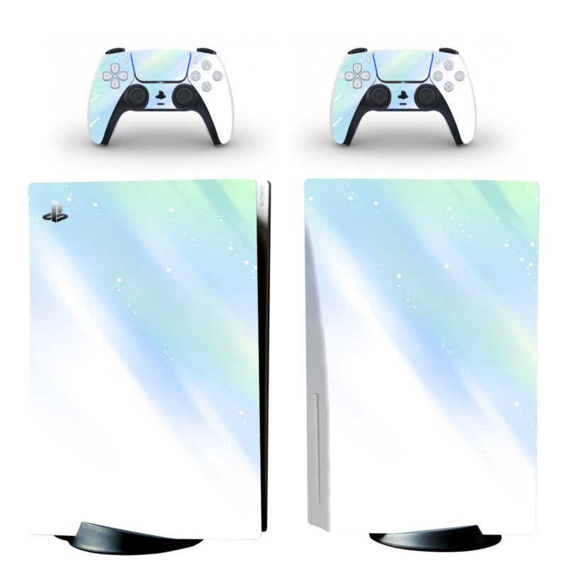 Blue With White Gradient PS5 Skin Sticker Decal