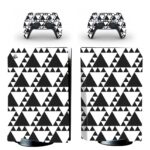 Geometric Black And White Triangle Pattern PS5 Skin Sticker Decal