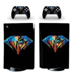 Colorful Diamond PS5 Skin Sticker And Controllers