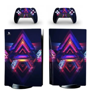 Abstraction Of Creative Triangles Digital Art PS5 Skin Sticker Decal