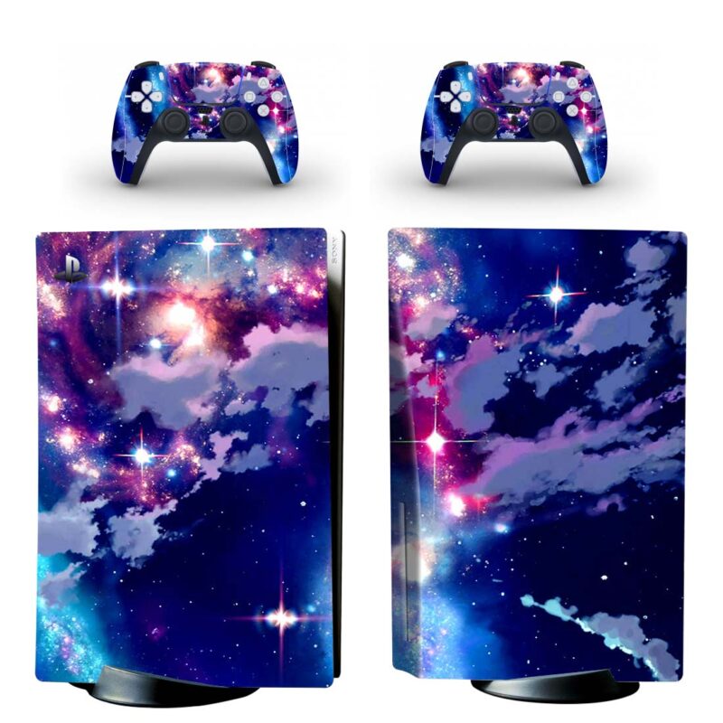 Clouds Space Stars And Galaxy Skyscapes PS5 Skin Sticker Decal