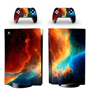 Colorful Nebula Space With Stars Digital Art PS5 Skin Sticker Decal