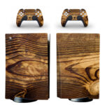 Abstract Real Wood Texture PS5 Skin Sticker And Controllers