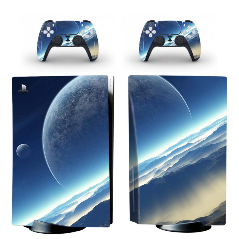 Earth Space And Sky Landscape Digital Art PS5 Skin Sticker Decal