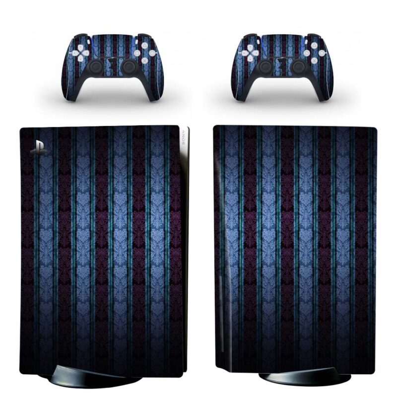 Minimalism Vertical Stripes On Dark Texture PS5 Skin Sticker Decal