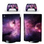 Blue Pink Nebula PS5 Skin Sticker Decal Design 2