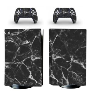 Black Marble PS5 Skin Sticker Decal