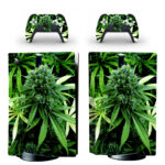 Marijuana Leaves Texture PS5 Skin Sticker Decal