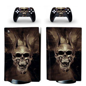 Screaming Horned Skull PS5 Skin Sticker Decal