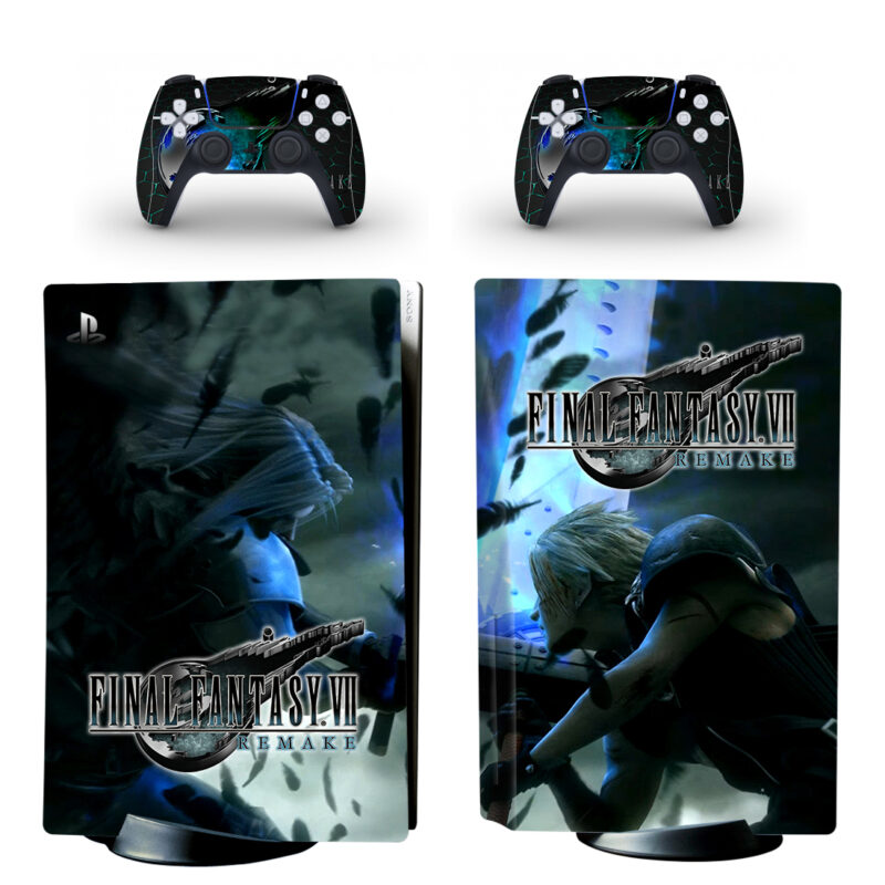 Final Fantasy VII Remake PS5 Skin Sticker Decal Design 1