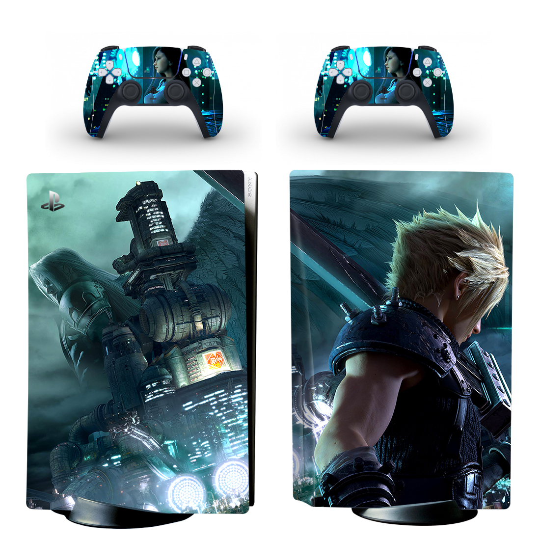 Final Fantasy VII Remake PS5 Skin Sticker Decal Design 3