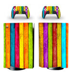 Colorful Wood PS5 Skin Sticker Decal