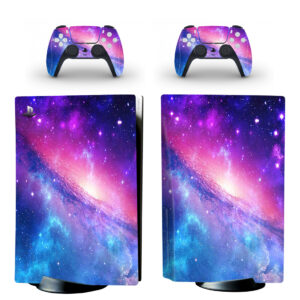 Blue Pink Nebula PS5 Skin Sticker Decal