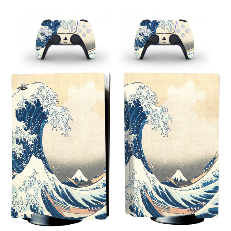 The Great Wave Off Kanagawa PS5 Skin Sticker Decal