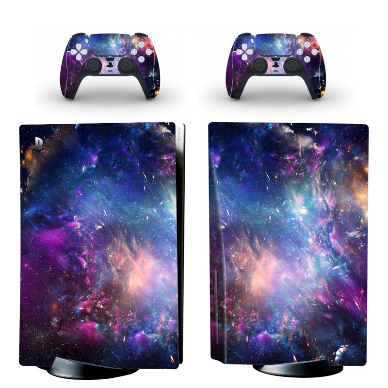 Colorful Space Galaxy PS5 Skin Sticker Decal