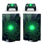 Green Tech Tunnel PS5 Skin Sticker Decal