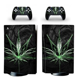 Hemp Leaf Art PS5 Skin Sticker Decal