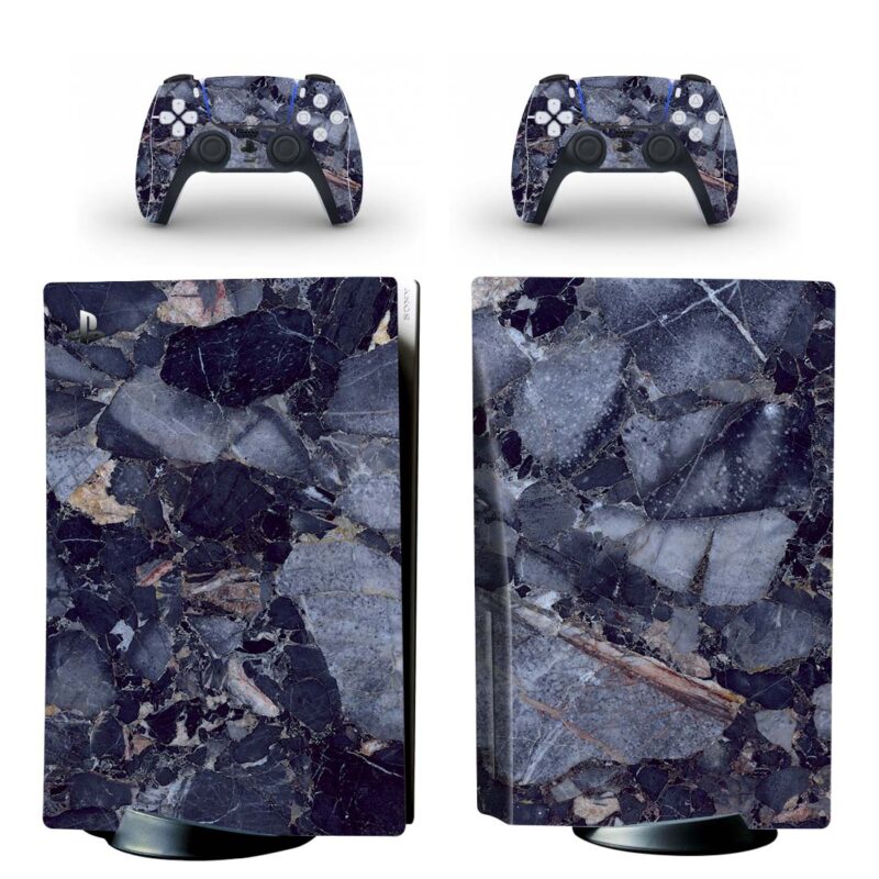 Dark Blue Marble PS5 Skin Sticker Decal