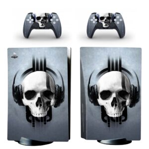 Skull With Headphones PS5 Skin Sticker Decal