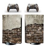 Old Brick With Cement Texture PS5 Skin Sticker Decal