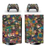 Colorful Meme Faces Pattern PS5 Skin Sticker Decal