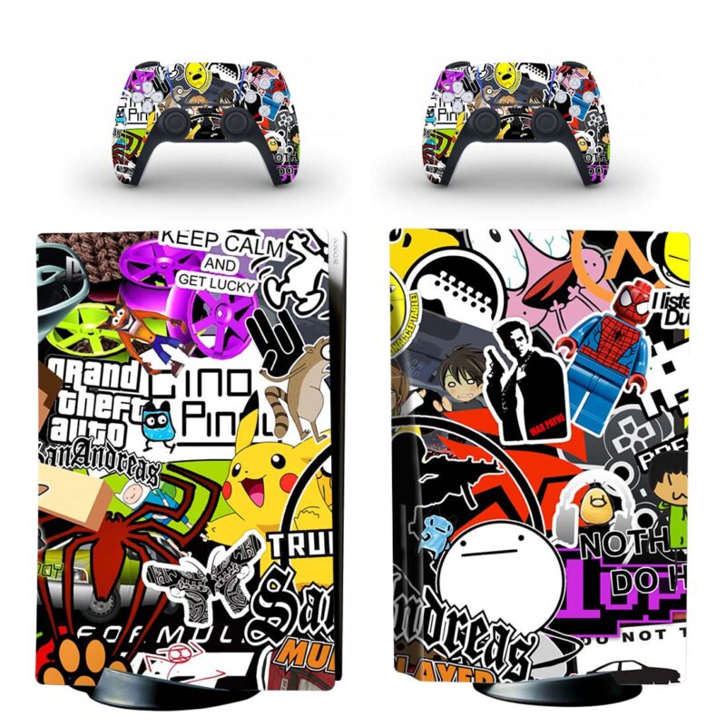 Sticker Bomb PS5 Skin Sticker Decal