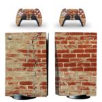 Brick With Big Crack Texture PS5 Skin Sticker Decal