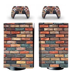 Multicolor Brick And Stone Tile Texture PS5 Skin Sticker Decal