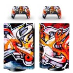 Orange Abstract Street Art PS5 Skin Sticker Decal