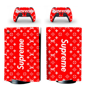 Supreme X Louis Vuitton Pattern PS5 Skin Sticker Decal
