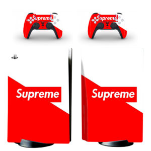 Supreme PS5 Skin Sticker And Controllers