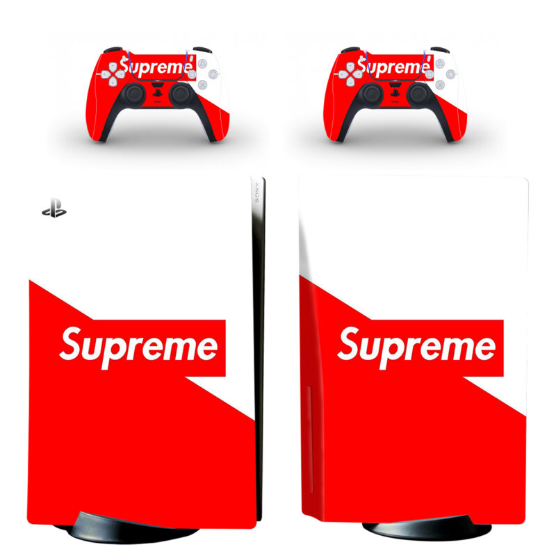 Supreme PS5 Skin Sticker And Controllers