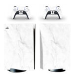 White Marble PS5 Skin Sticker Decal