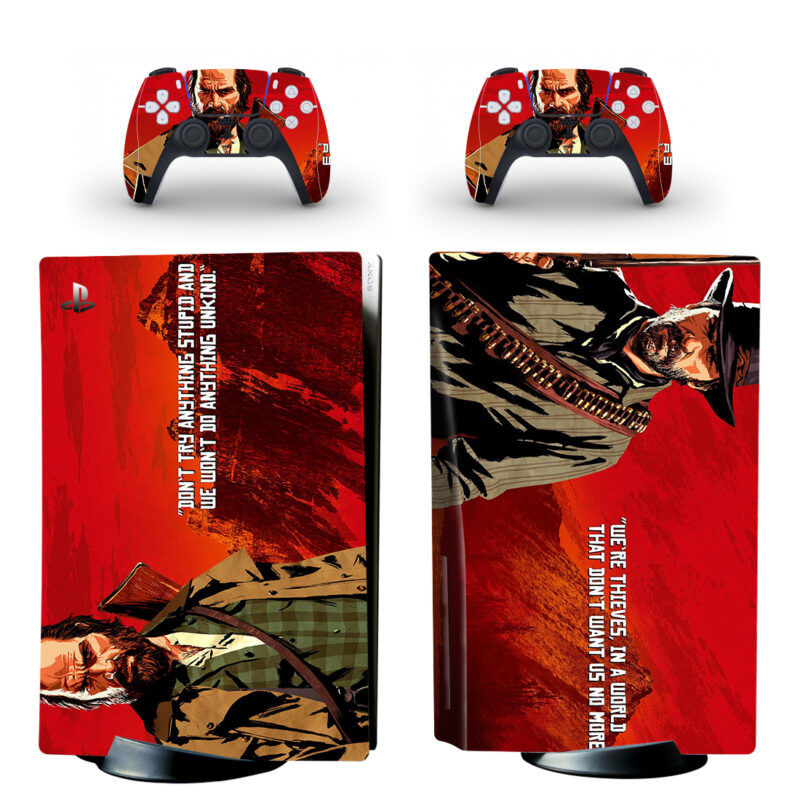 Red Dead Redemption 2 PS5 Skin Sticker Decal Design 2