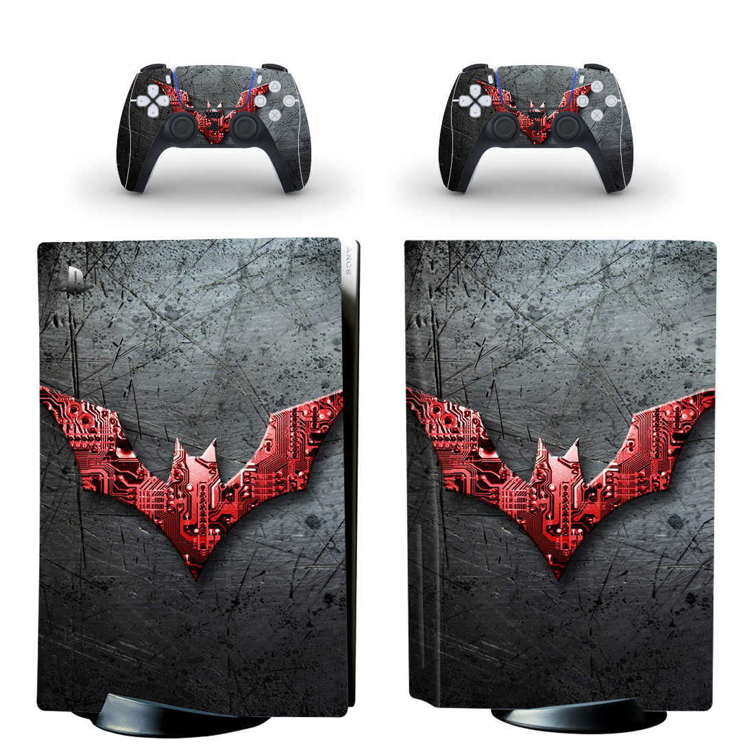 Red Batman Symbol PS5 Skin Sticker Decal