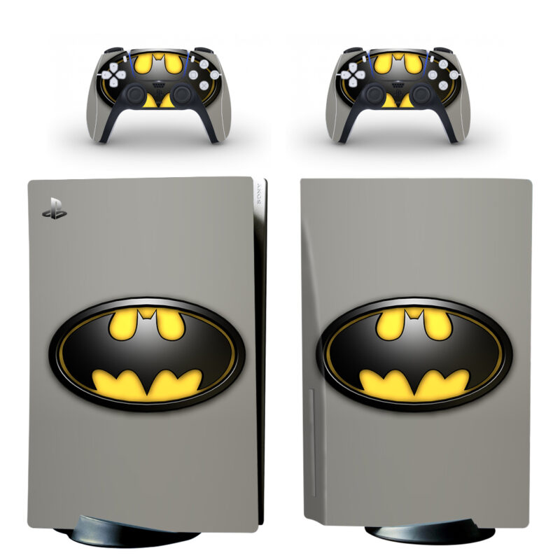Batman Symbol PS5 Skin Sticker And Controllers