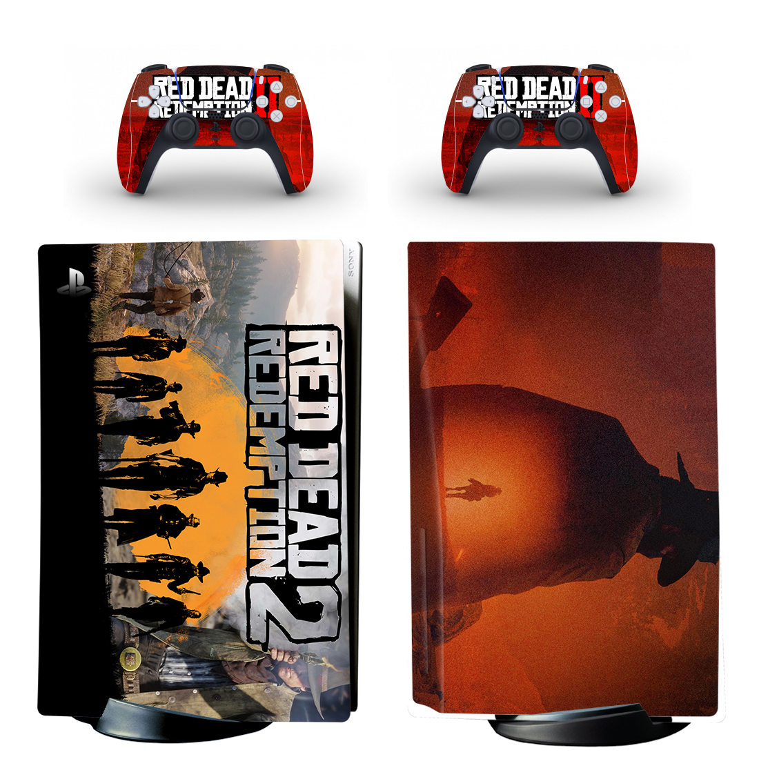 Red Dead Redemption 2 PS5 Skin Sticker And Controllers Design 1