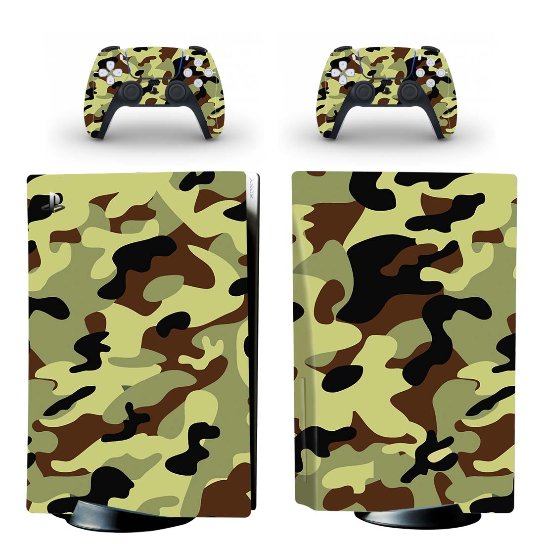 Brown Camouflage Pattern PS5 Skin Sticker Decal