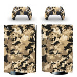 Camouflage Military Texture PS5 Skin Sticker And Controllers