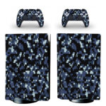 Digital Pixel Blue Camouflage Pattern PS5 Skin Sticker Decal