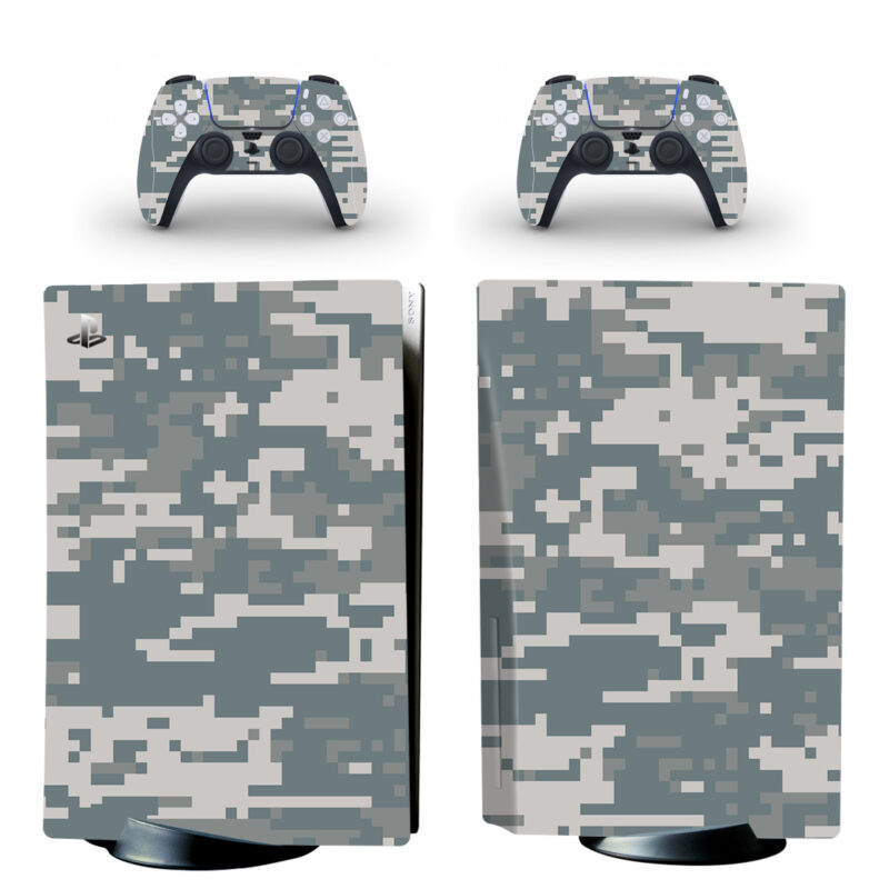 Digital Pixel Camouflage Pattern PS5 Skin Sticker Decal