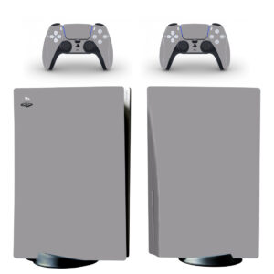 Gray Color PS5 Skin Sticker And Controllers