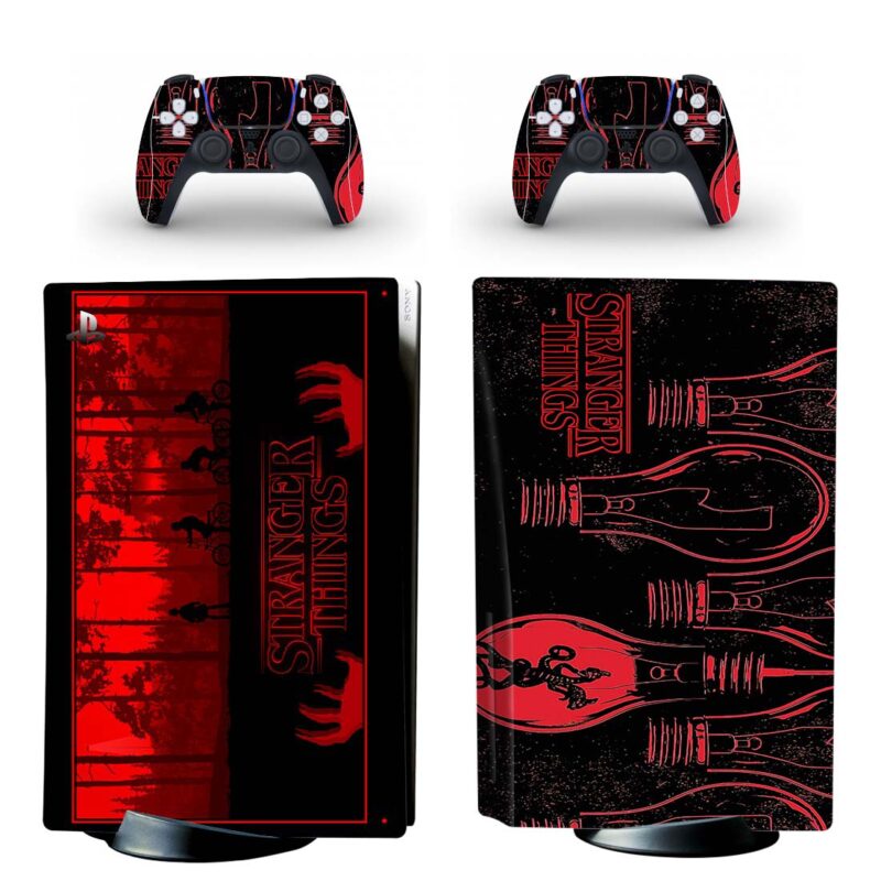 Stranger Things PS5 Skin Sticker And Controllers