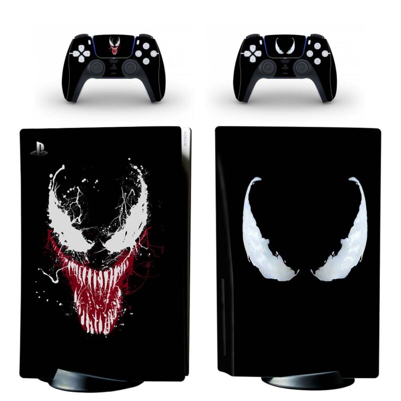 Venom PS5 Skin Sticker And Controllers