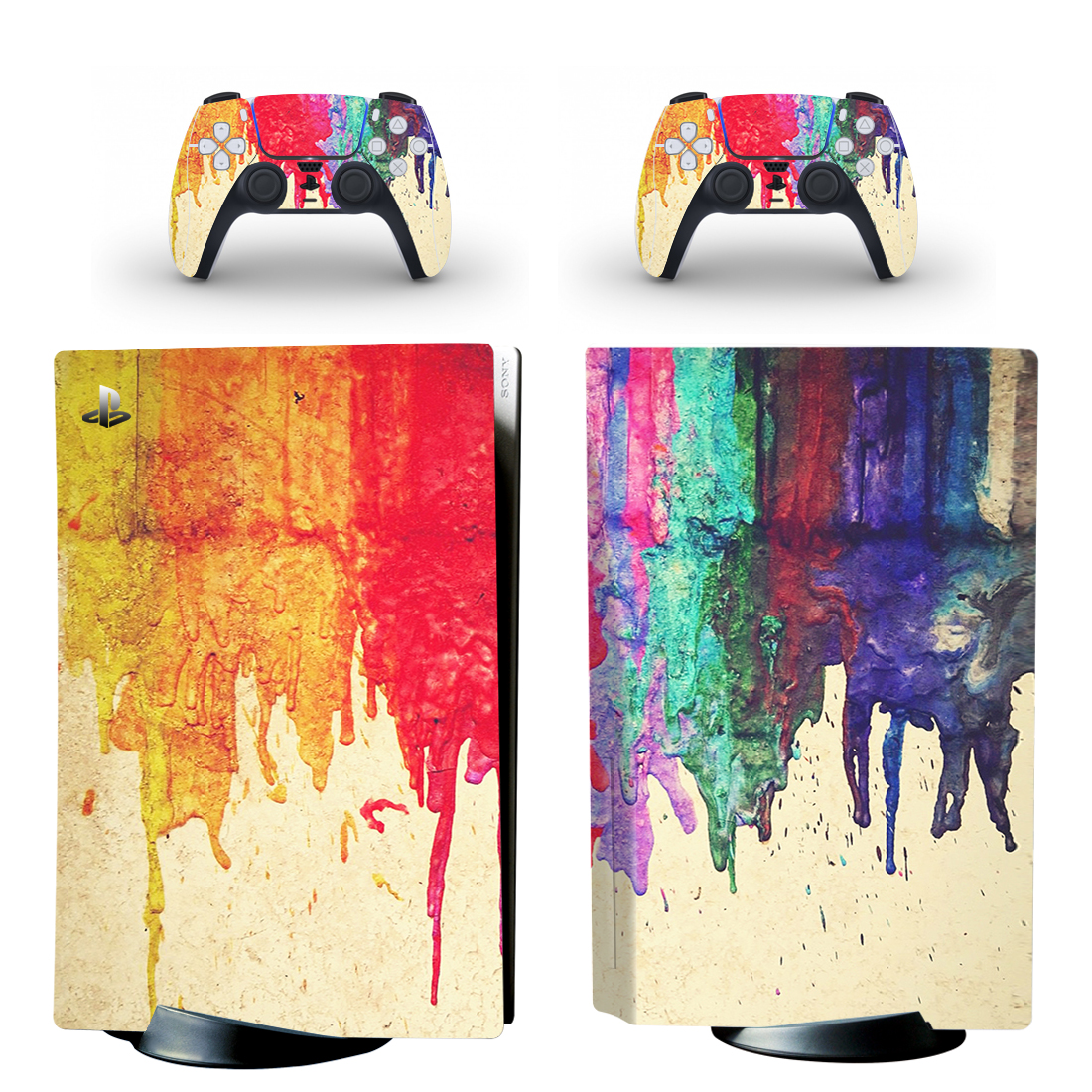 Colorful Paint Splash PS5 Skin Sticker Decal