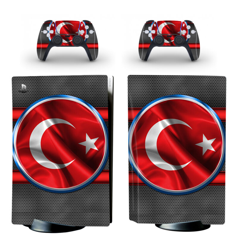 Flag Of Turkey PS5 Skin Sticker Decal