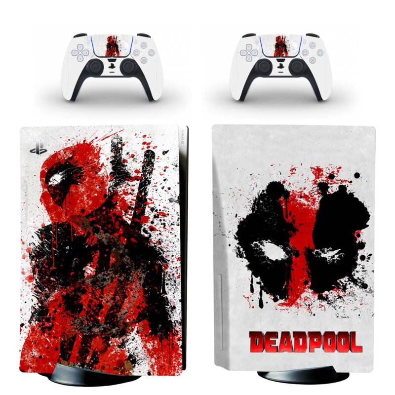Deadpool PS5 Skin Sticker And Controllers