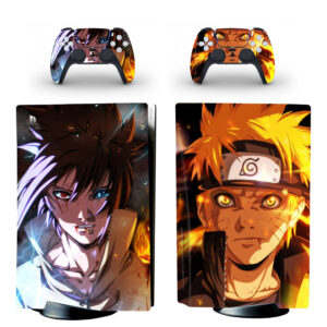 Anime Sasuke Uchiha And Naruto Uzumaki PS5 Skin Sticker Decal