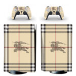 Burberry Symbol On Checked Pattern PS5 Skin Sticker Decal