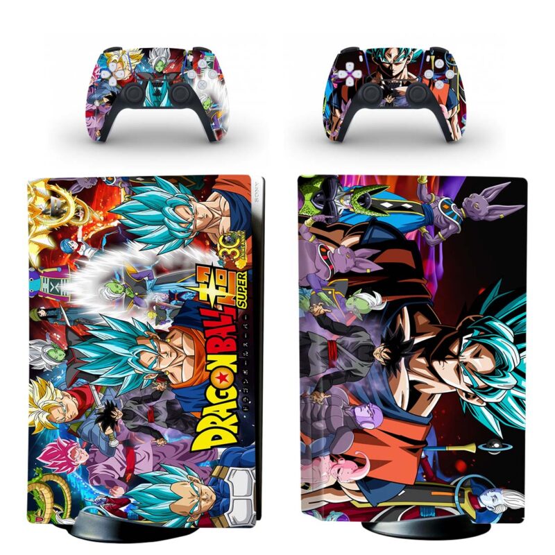 Dragon Ball Super 30th Anime Anniversary PS5 Skin Sticker And Controllers